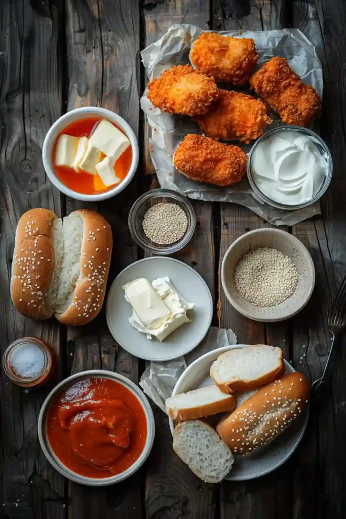 Homemade Buffalo Chicken Sliders layered with chicken tenders, buffalo sauce, and melted cheese on soft rolls.
