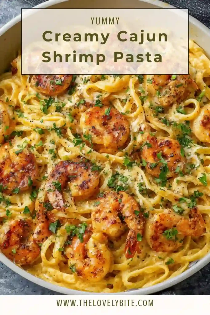 This Creamy Cajun Shrimp Pasta features juicy shrimp tossed with penne in a velvety garlic parmesan sauce. The diced tomatoes and Cajun seasoning give the dish a warm, bold finish.