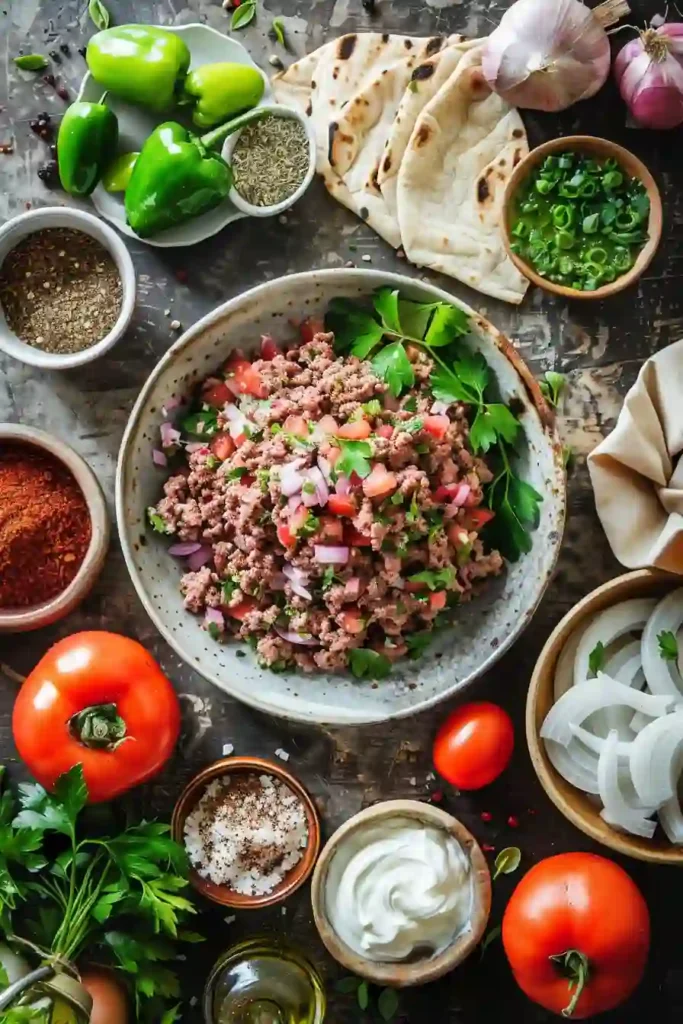 Turkish style viral doner kebab recipe plated with vegetables and soft bread showing juicy meat