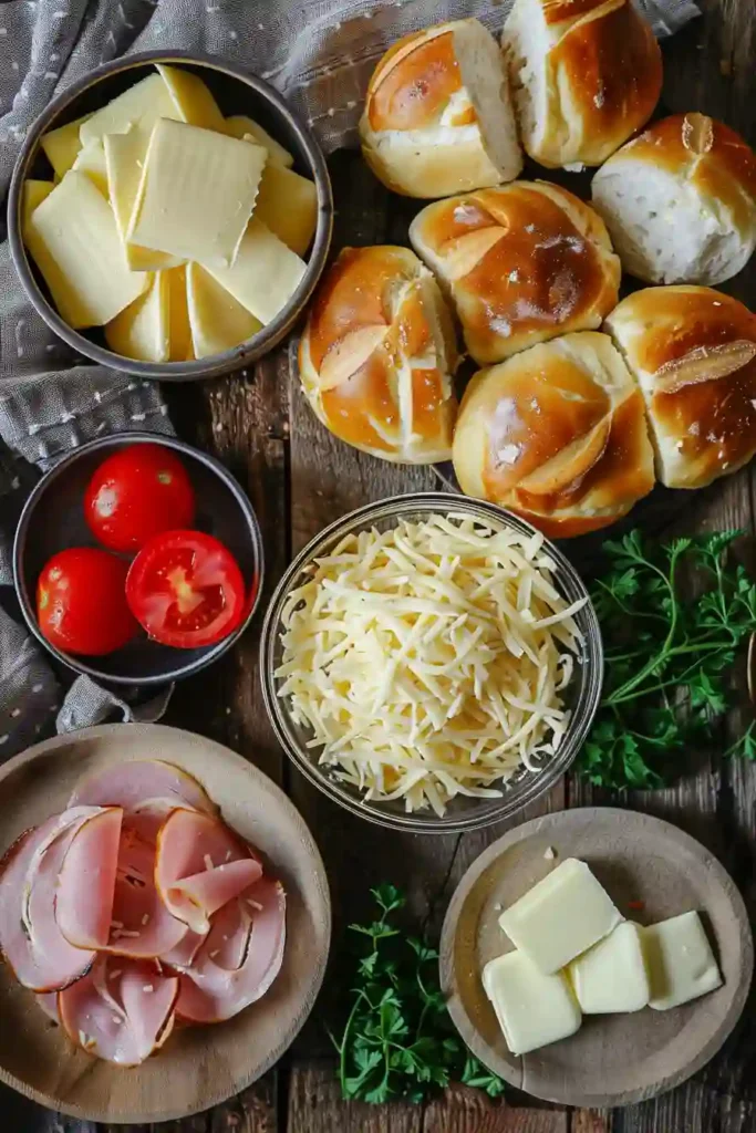 Hawaiian Roll Grilled Cheese sandwiches with golden crispy edges and melted cheese inside, served warm on a plate.