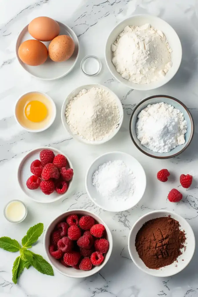 A stack of soft red velvet pancakes with glossy cream cheese glaze and fresh fruit garnish on a breakfast plate.