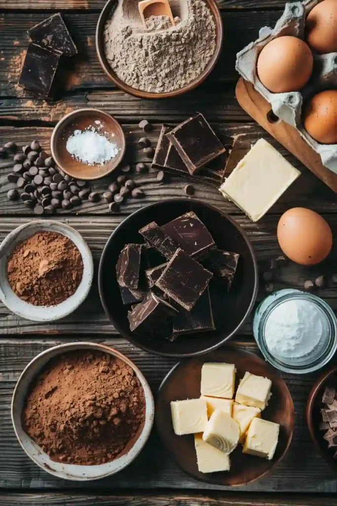 Stack of sourdough discard brownies with soft, fudgy layers and glossy crust, ideal for chocolate lovers and baking inspiration.