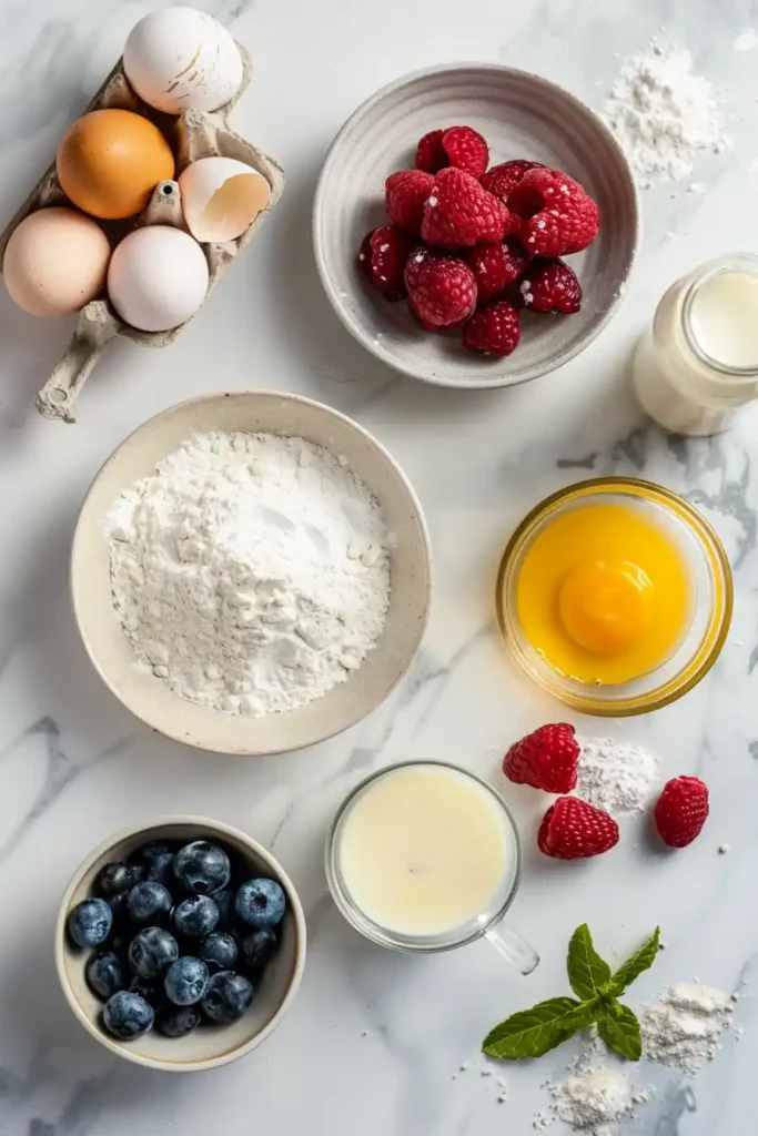 Freshly baked Pancake Poppers in a muffin tray, light and airy with a golden crust.