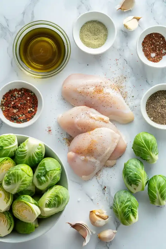 Juicy air fryer chicken breast sliced and served with roasted vegetables on a plate. Perfect healthy dinner idea with golden seasoning crust.