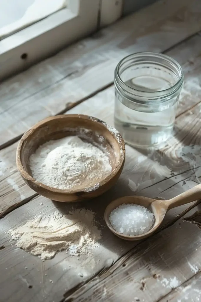 Close-up of artisan bread recipe slice highlighting air pockets and chewy texture.