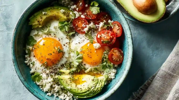 Avocado Breakfast Bowl with Eggs and Quinoa Easy & Healthy Ready in 20 ...