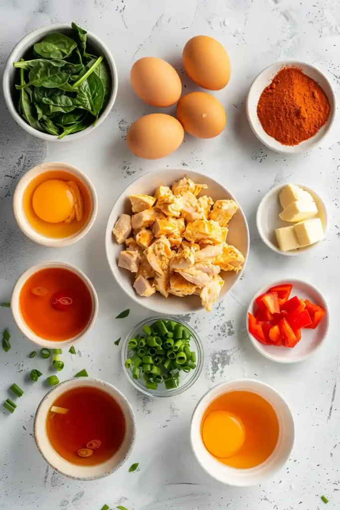 Meal prep containers filled with Buffalo Chicken Egg Muffins, perfect for a healthy and protein-rich breakfast option.