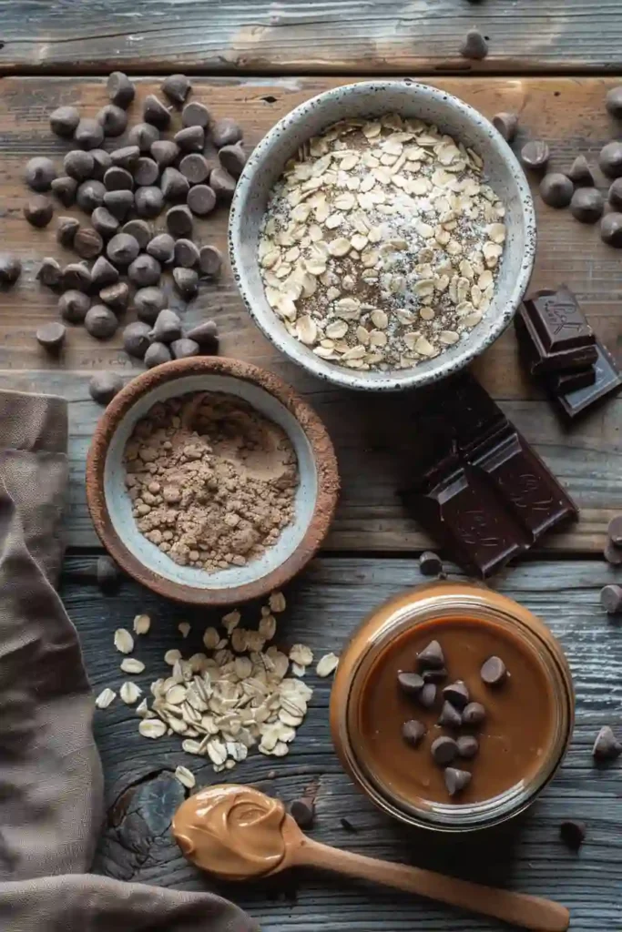 Bowl filled with Chocolate Peanut Butter Protein Balls ready to eat. A delicious and healthy energy snack.