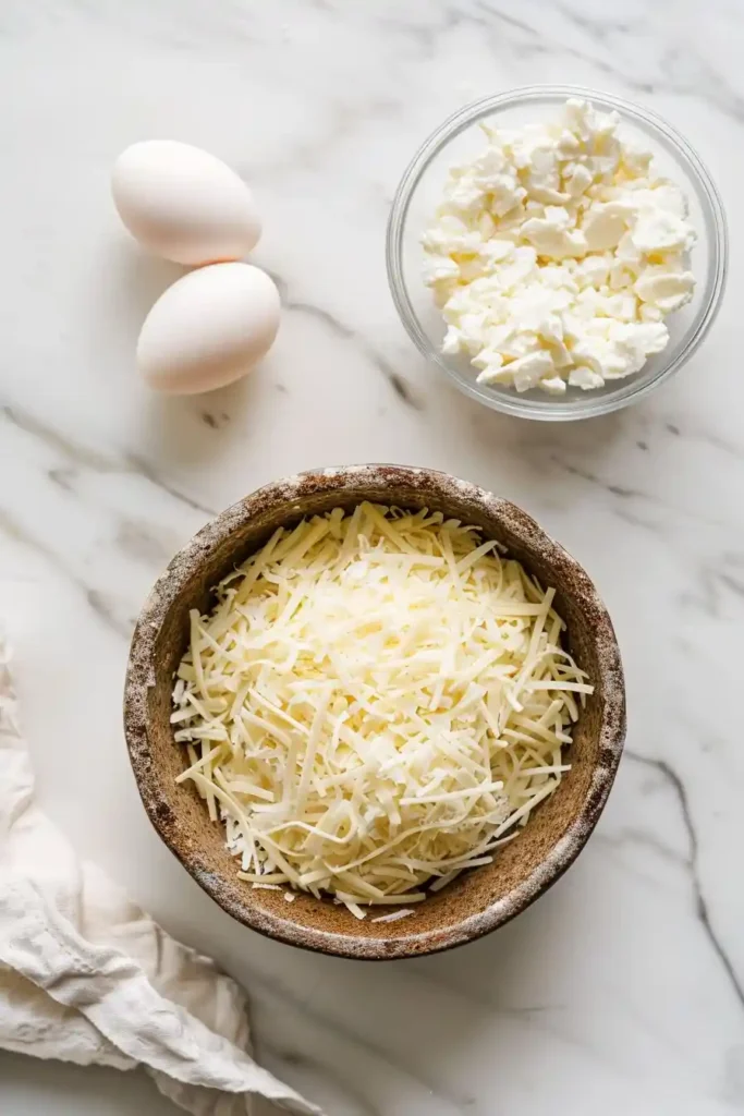 These 2 Ingredient Crispy Cheese Balls are golden brown and perfectly crunchy on the outside with a melted cheesy center, ideal for keto snacks.