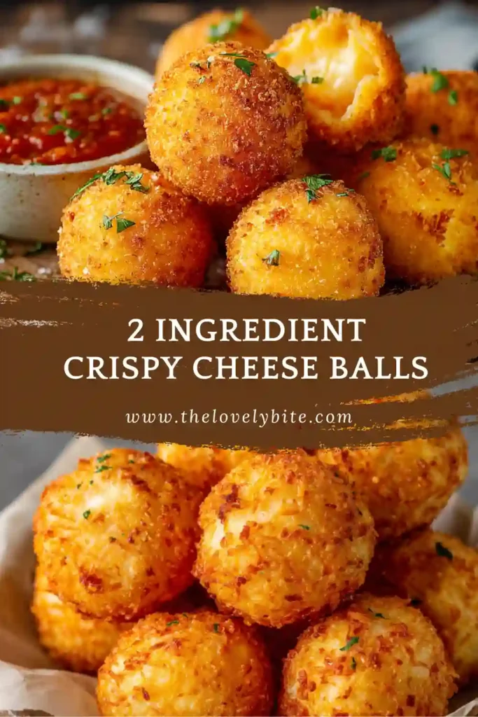 Freshly fried keto cheese balls served warm with dipping sauce, highlighting their crispy coating and cheesy filling.