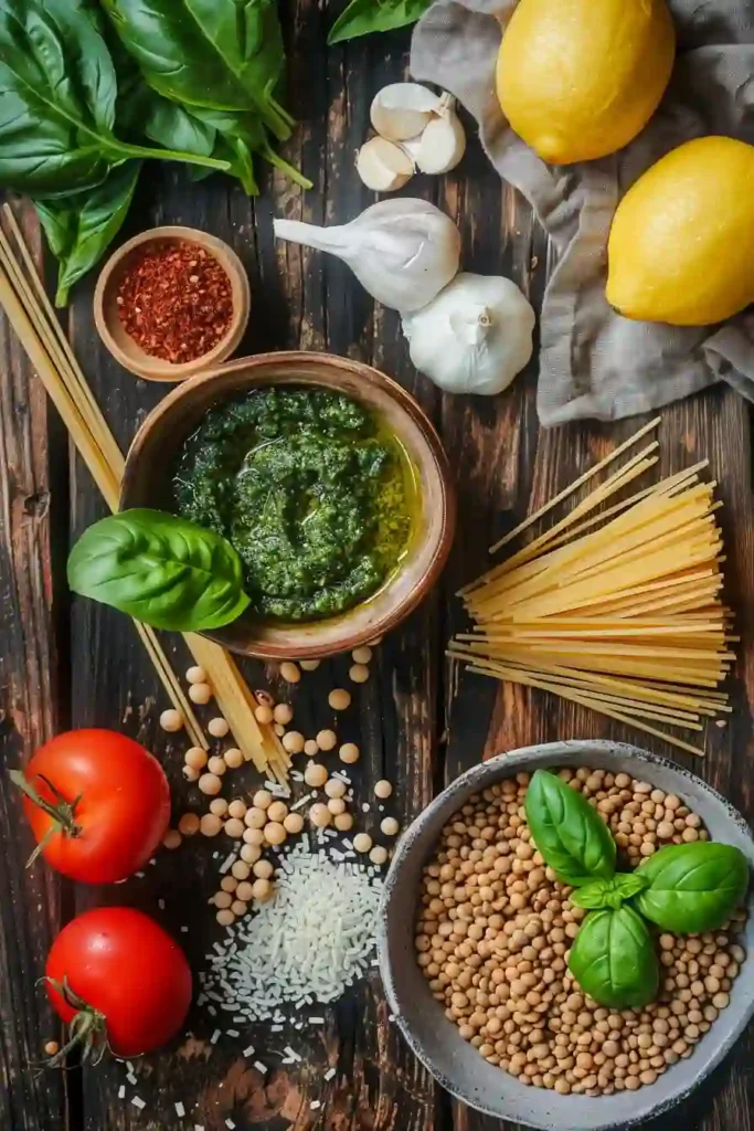 Golden baked Italian Veggie Balls resting in tomato sauce beside spaghetti. A wholesome meat-free dinner option.