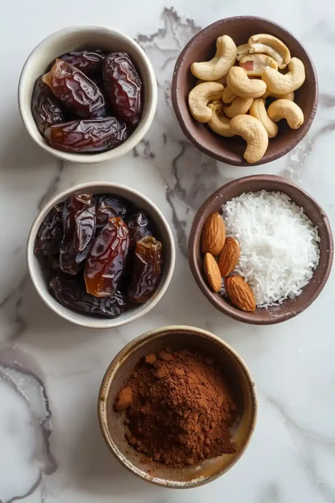 A batch of No Bake Chocolate Bliss Balls with a soft chewy center and deep chocolate flavor. These no bake energy bites are easy to make and ideal for meal prep or quick snacking.