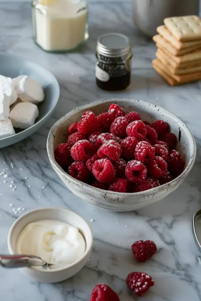 Creamy raspberry ice cream filling between golden biscuits, showcasing homemade Raspberry White Chocolate Ice Cream Sandwiches.