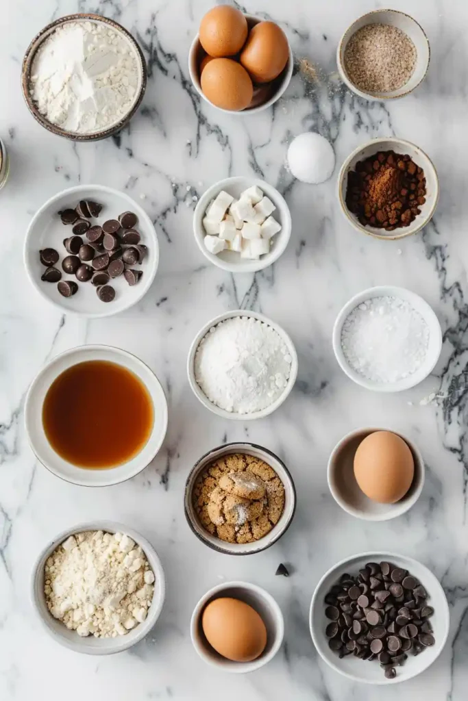 Overhead view of salted caramel cookies arranged on a tray with soft centers and golden brown edges, topped with flaky salt.