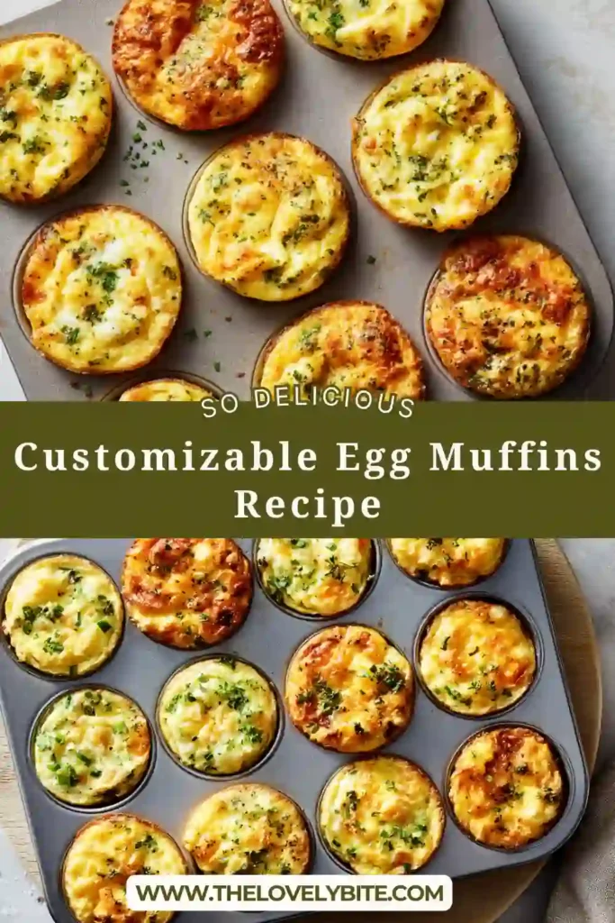 Close-up of fluffy customizable egg muffins filled with spinach, cheese, and sweet potatoes. A protein-rich breakfast option.