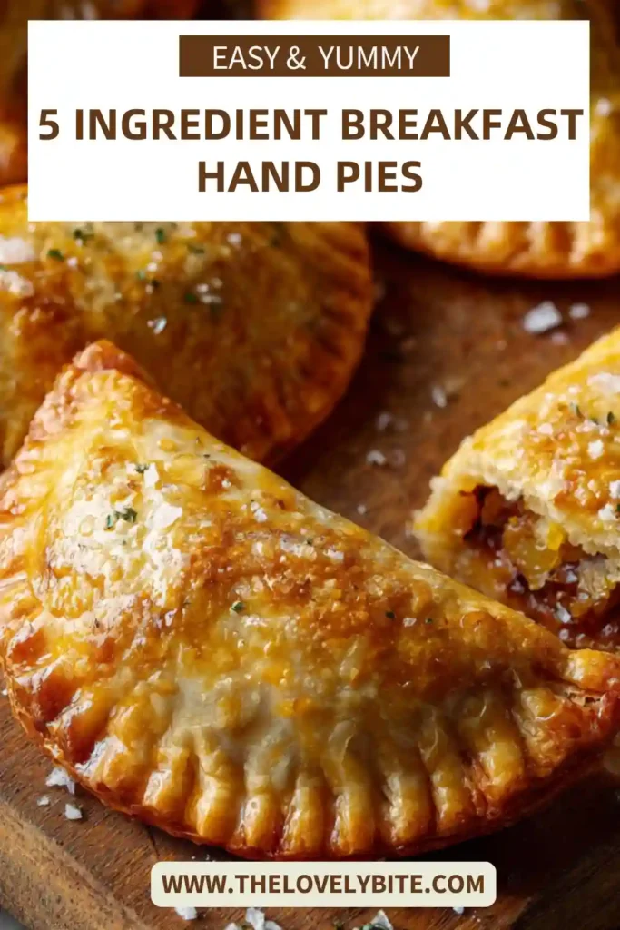 Freshly baked 5 Ingredient Breakfast Hand Pies served warm with crispy puff pastry and creamy egg filling. A comforting make-ahead breakfast recipe for busy mornings.