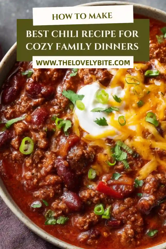 Homemade Best Chili Recipe served warm with kidney beans, tomatoes, and ground beef. The rich texture and bold spices make this easy chili recipe comforting and satisfying.