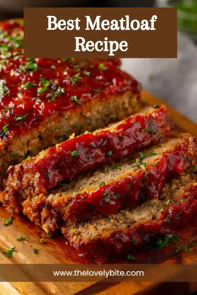 Classic homemade meatloaf baked with a rich ketchup glaze and garnished with fresh parsley. This easy meatloaf recipe features lean ground beef and a moist texture.
