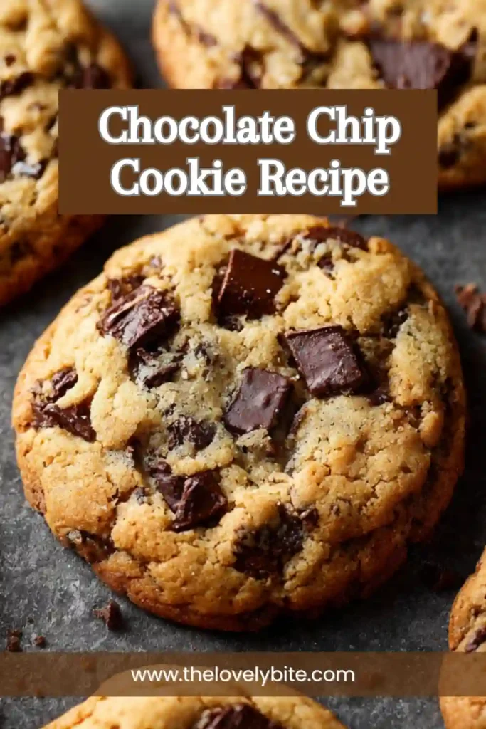 A plate of warm homemade chocolate chip cookies with crisp edges and gooey chocolate centers. These bakery-style cookies are buttery, soft, and perfect for dessert lovers.