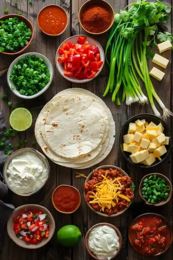 A crispy Chorizo Breakfast Burrito filled with fluffy scrambled eggs, seasoned beef chorizo, sautéed peppers, and melted cheddar cheese on a serving plate. The golden toasted tortilla gives this breakfast burrito a delicious restaurant-style appearance.