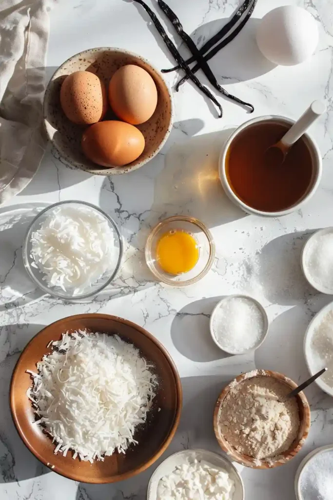 Freshly cooked Coconut Cream Pancakes in a non-stick skillet with a crispy golden edge and creamy interior. A tropical breakfast recipe ideal for family mornings and brunch gatherings.