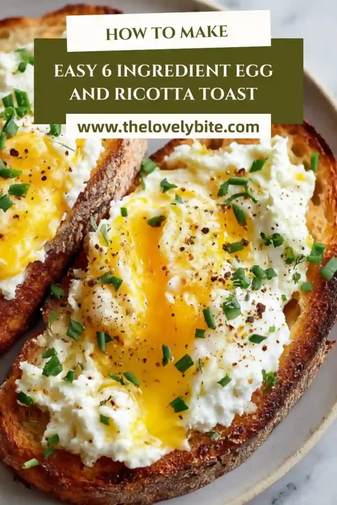 Close-up of ricotta scrambled eggs on toasted bread garnished with chopped chives for a comforting breakfast.