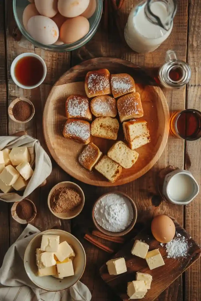 Close-up of soft Hawaiian Roll French Toast served fresh from the skillet with syrup and butter. The fluffy texture and golden crust make it a perfect brunch recipe.