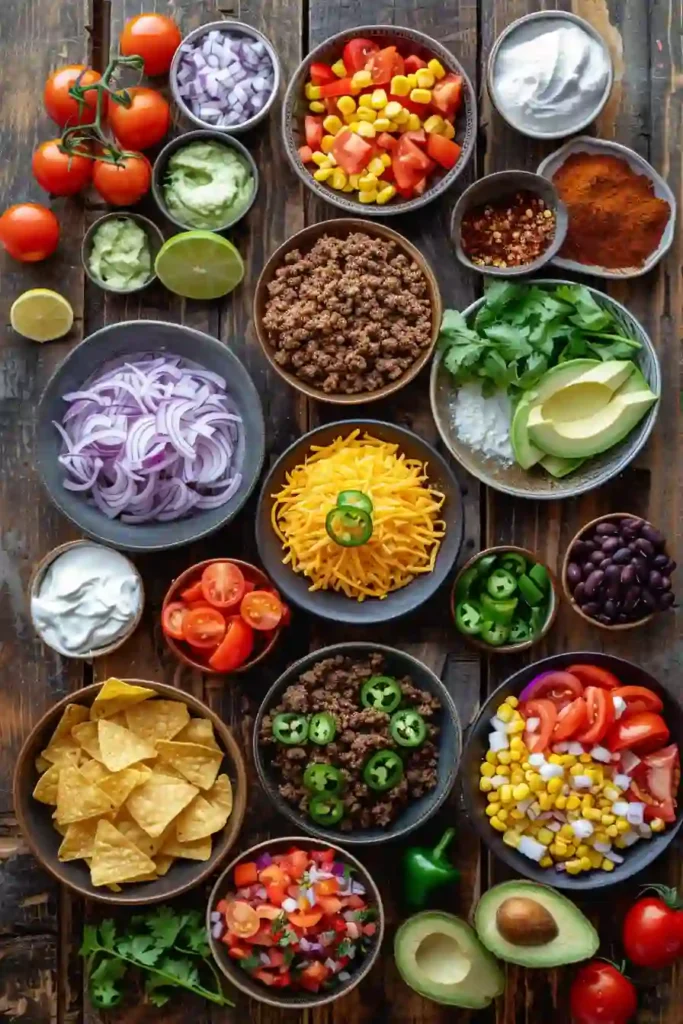 Crispy tortilla chips covered with seasoned meat, melted cheese, jalapeños, tomatoes, and creamy toppings in this easy Sheet Pan Nachos recipe. Perfect for game day gatherings and family dinners.