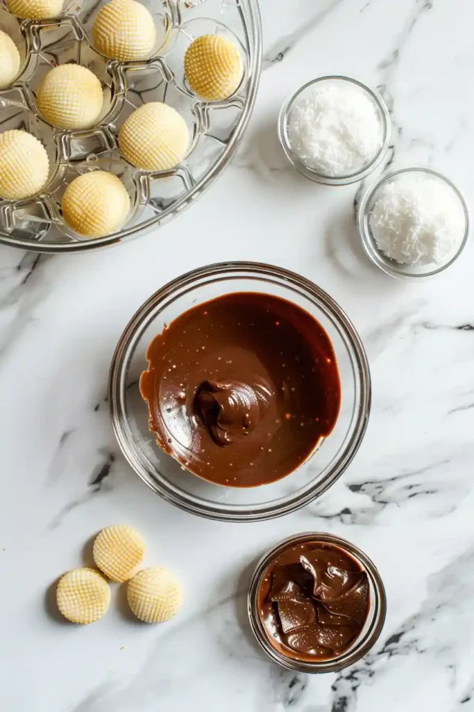 Vanilla Wafer Nutella Cups arranged in a muffin tray with a smooth chocolate hazelnut filling and crisp wafer topping. A simple no-bake dessert perfect for quick treats.
