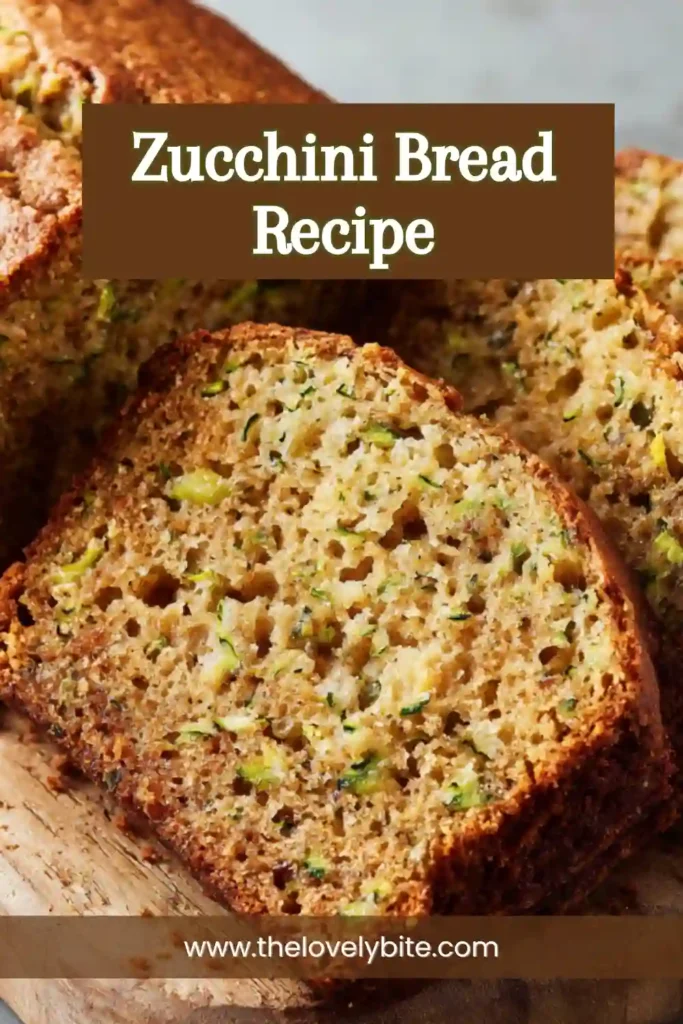 Freshly baked zucchini bread with a golden brown crust and tender center. This easy zucchini bread recipe is perfect for breakfast or dessert.