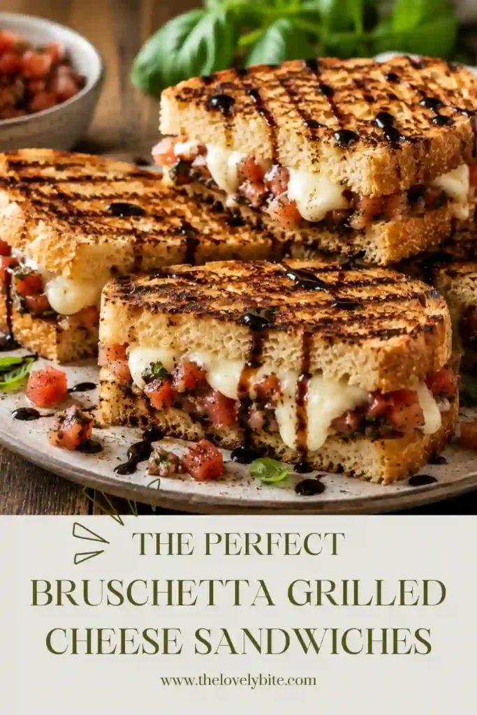 Fresh tomato basil grilled cheese sandwich served warm on rustic ciabatta with melted mozzarella and balsamic glaze. Ideal for lunch or dinner.