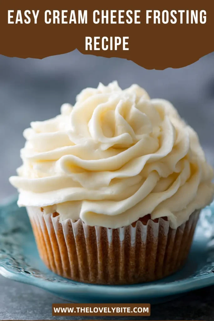 Freshly prepared cream cheese frosting spread onto cupcakes with a smooth and fluffy texture. A classic frosting recipe for homemade desserts.