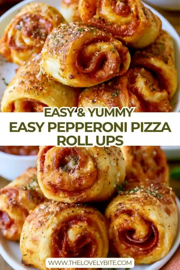 Pizza roll ups topped with Parmesan cheese and arranged on a serving platter.
