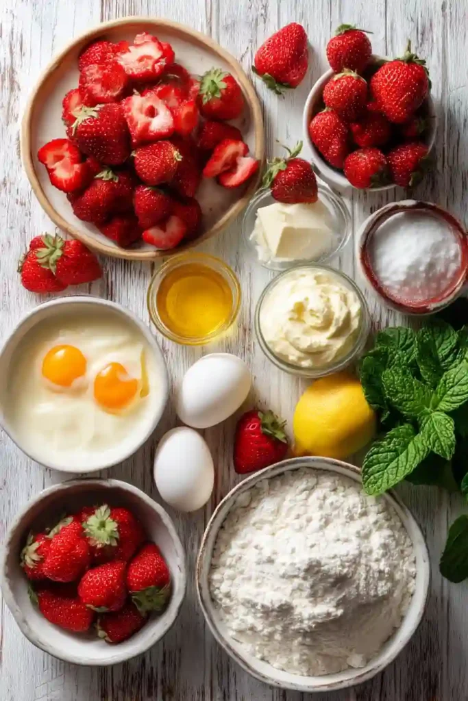 These elegant cupcakes showcase layers of strawberry flavor with fresh fruit, homemade filling, and light whipped cream topping.