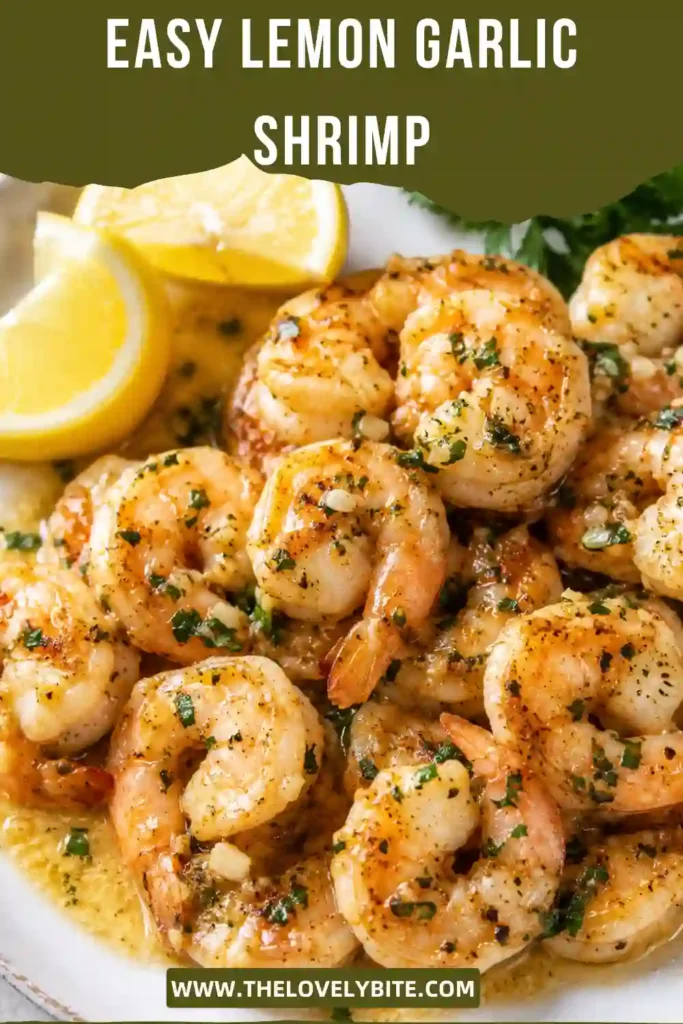 Fresh Lemon Garlic Shrimp grilled until tender with a bright lemon and garlic marinade. Served hot with herbs for a quick family meal.
