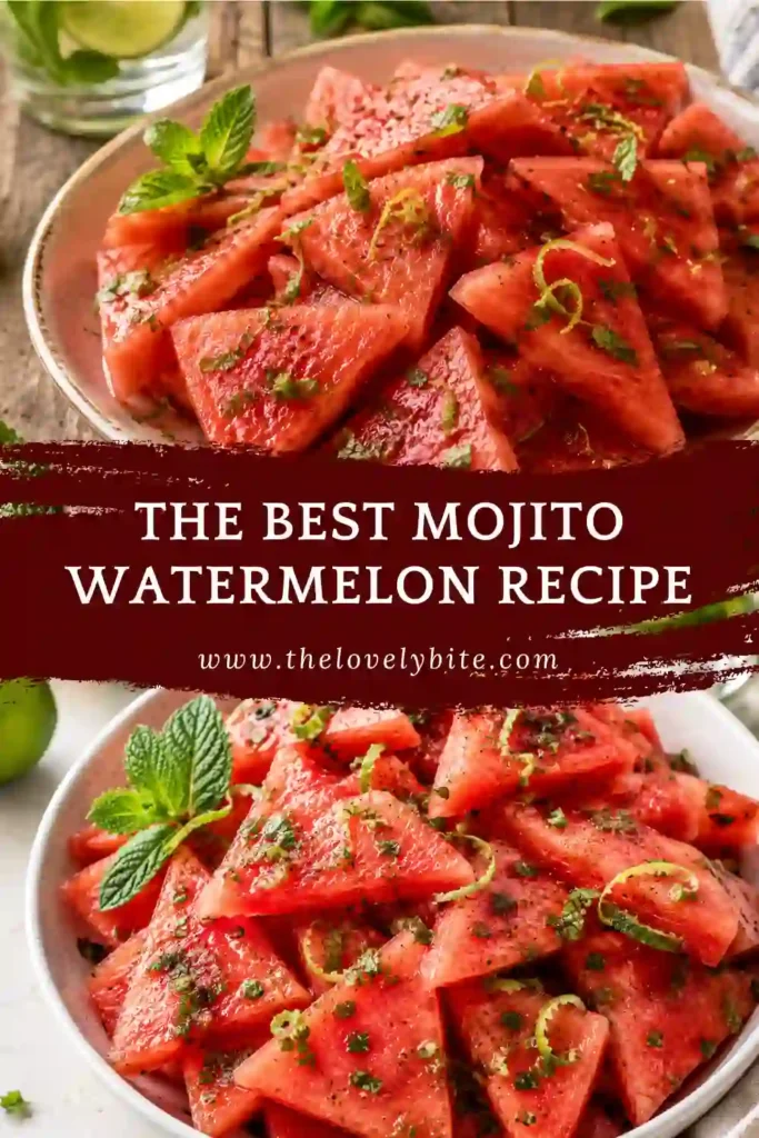 Refreshing watermelon salad with lime dressing, mint leaves, and flaky sea salt. A quick and easy summer recipe ideal for entertaining.