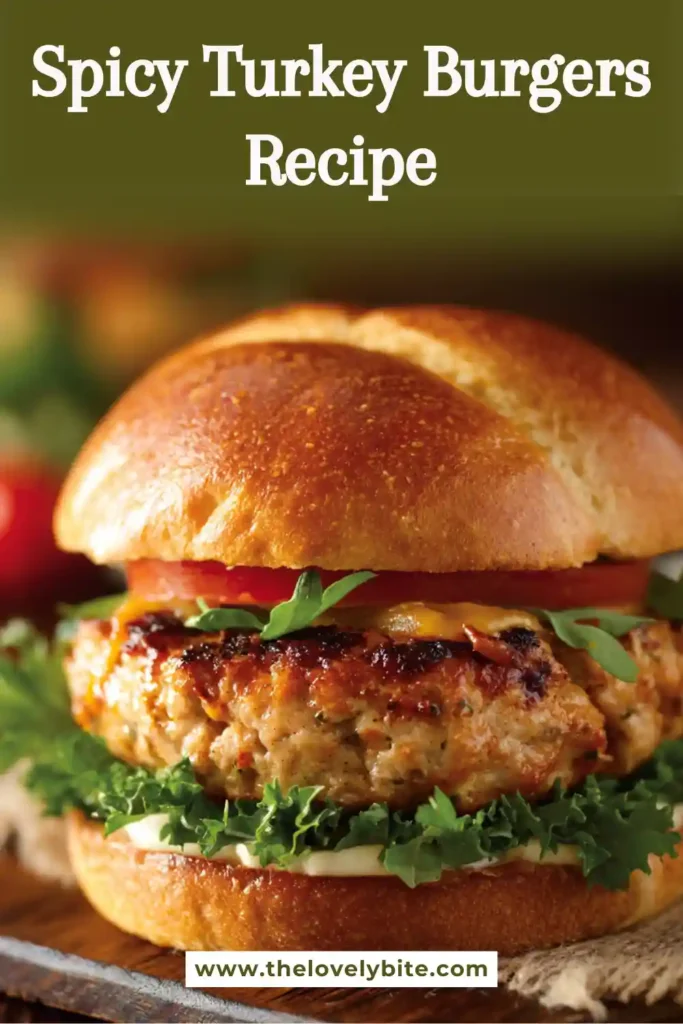 Grilled Spicy Turkey Burgers served with lettuce, tomato, and creamy green chile aioli. A colorful and flavorful burger meal perfect for summer.