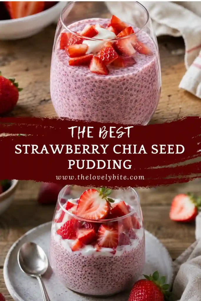 Creamy overnight Strawberry Chia Seed Pudding served with sliced fresh strawberries. A wholesome make-ahead breakfast that's naturally gluten-free and full of flavor.