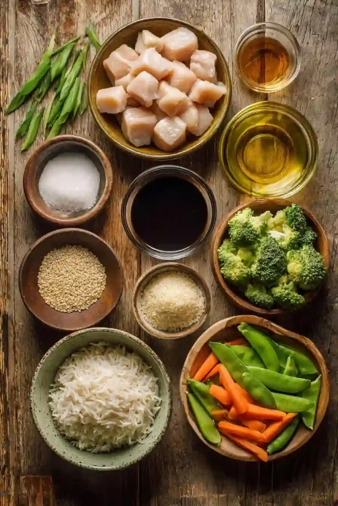 Tender chicken breast cooked in homemade teriyaki sauce over warm rice with colorful vegetables. A delicious Asian-inspired dinner recipe.