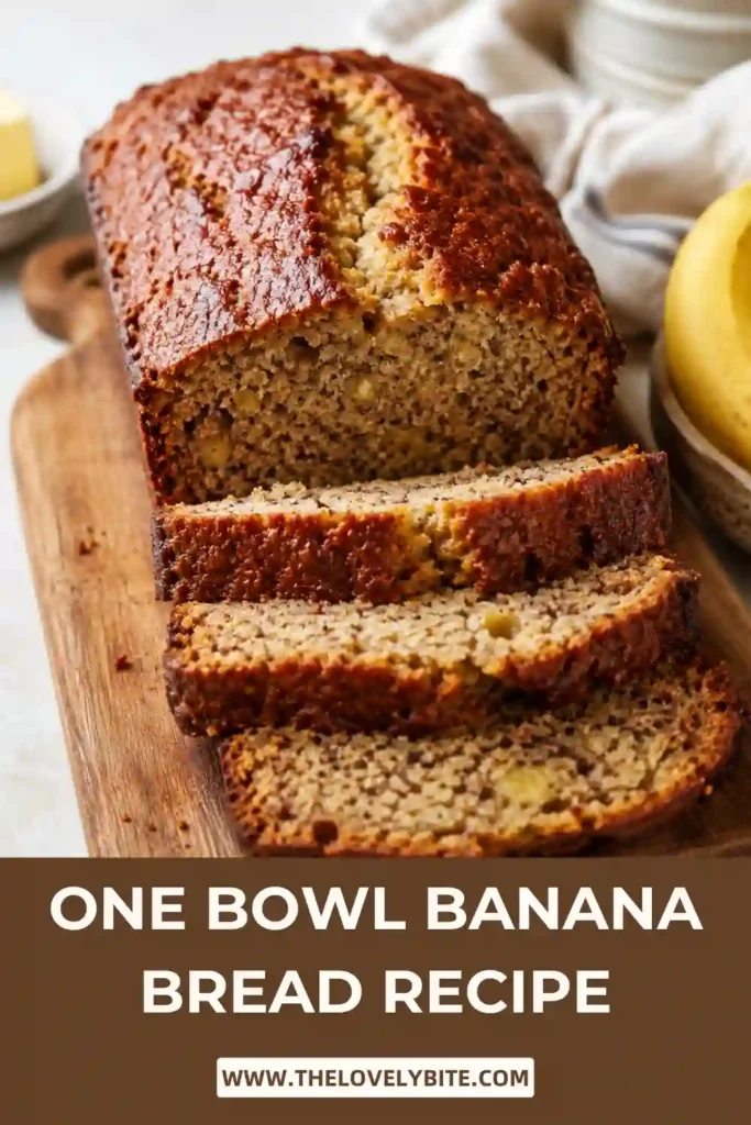 Slices of ultra moist banana bread served warm with chopped walnuts and a tender crumb. This easy homemade loaf pairs perfectly with coffee or tea.