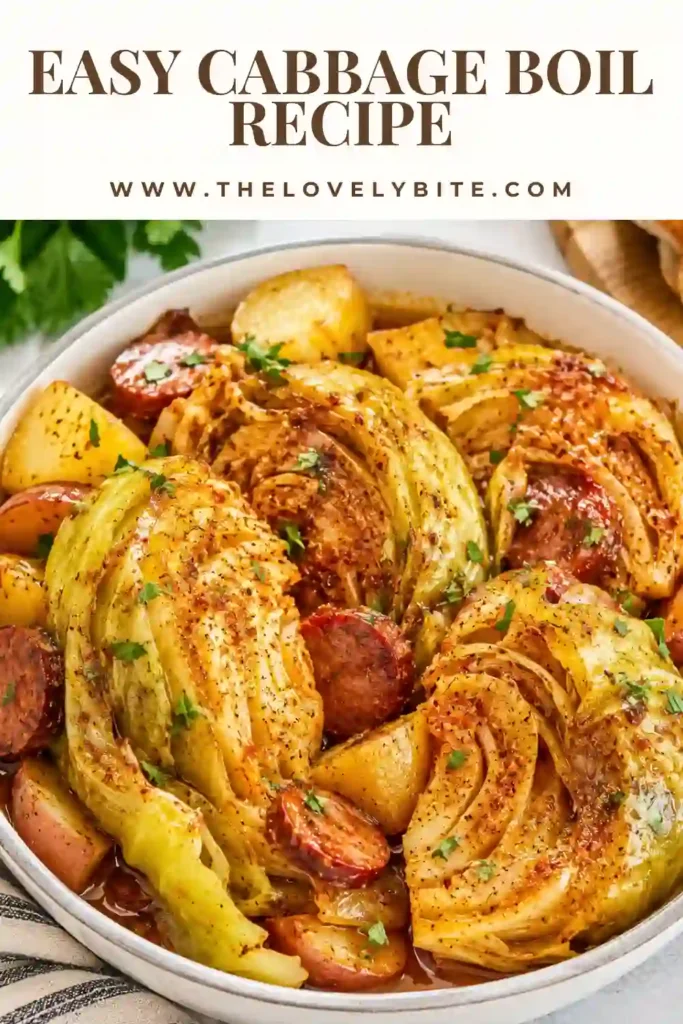 Whole roasted cabbage infused with garlic butter, paprika, and Old Bay seasoning for a savory Southern-inspired side dish.