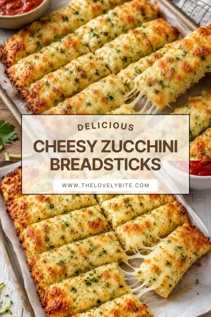 Freshly baked zucchini breadsticks with bubbly mozzarella cheese and Italian herbs. An easy gluten-free appetizer that's golden brown and full of flavor.