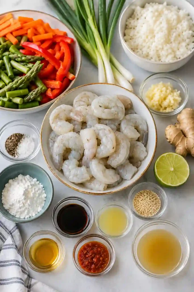 Fresh shrimp and crisp vegetables tossed in a flavorful homemade stir fry sauce. This quick shrimp recipe is perfect for a healthy weeknight meal.