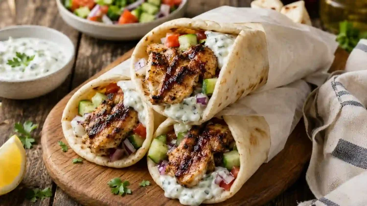 Greek Chicken Gyros