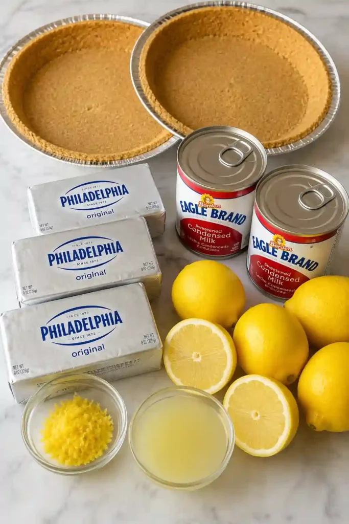 A creamy Lemon Icebox Pie topped with whipped cream and fresh mint in a buttery graham cracker crust. This refreshing no bake lemon pie is perfect for summer gatherings.