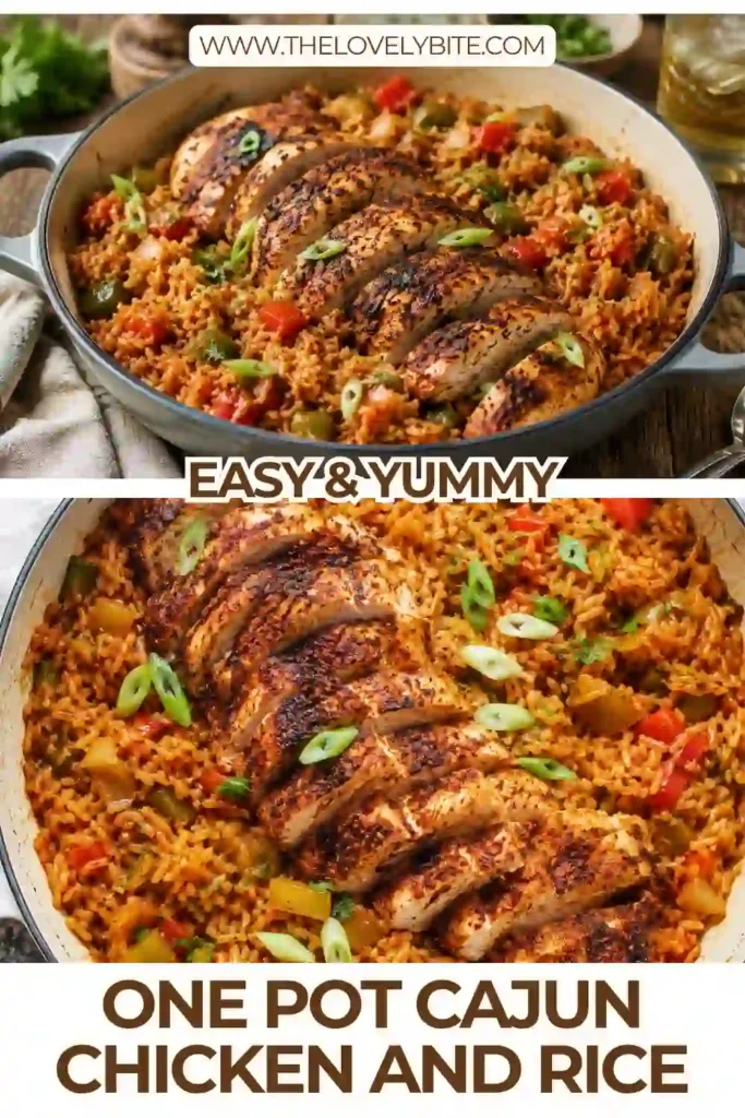Tender Cajun-seasoned chicken cooked with long-grain rice, bell peppers, and celery in one skillet. Fresh cilantro and mango add bright color and delicious flavor.