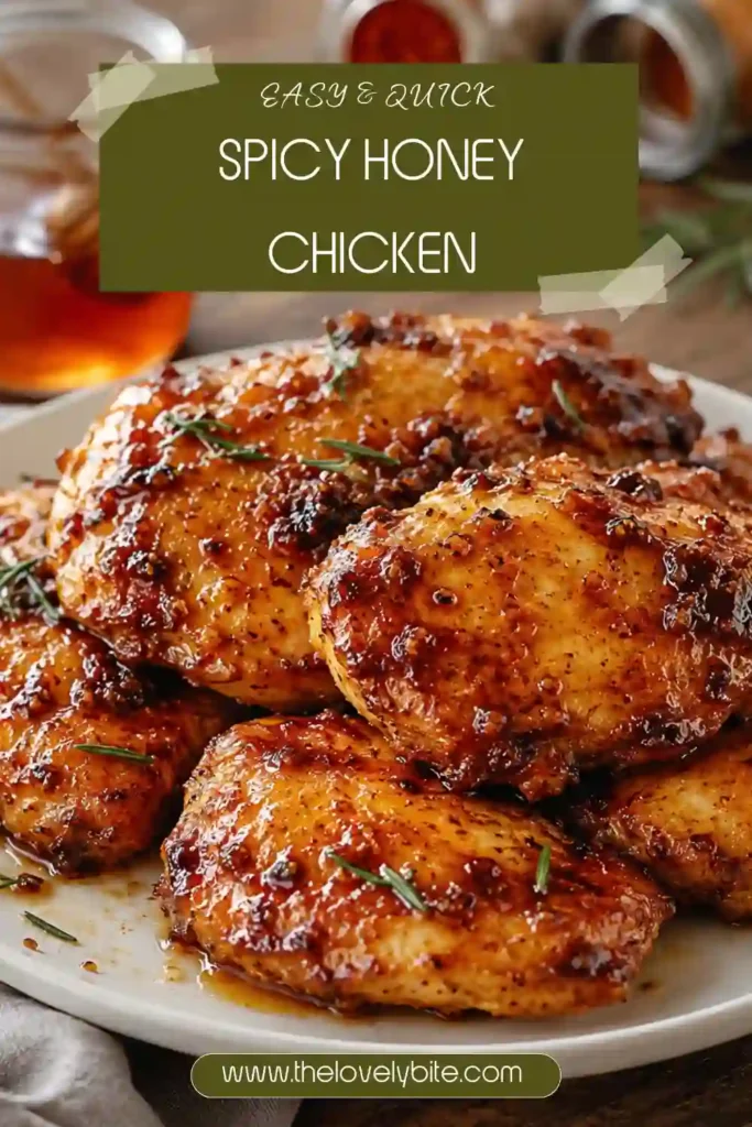 Grilled Spicy Honey Chicken with sticky honey glaze and smoky spices served with fresh herbs. A flavorful high-protein main course.