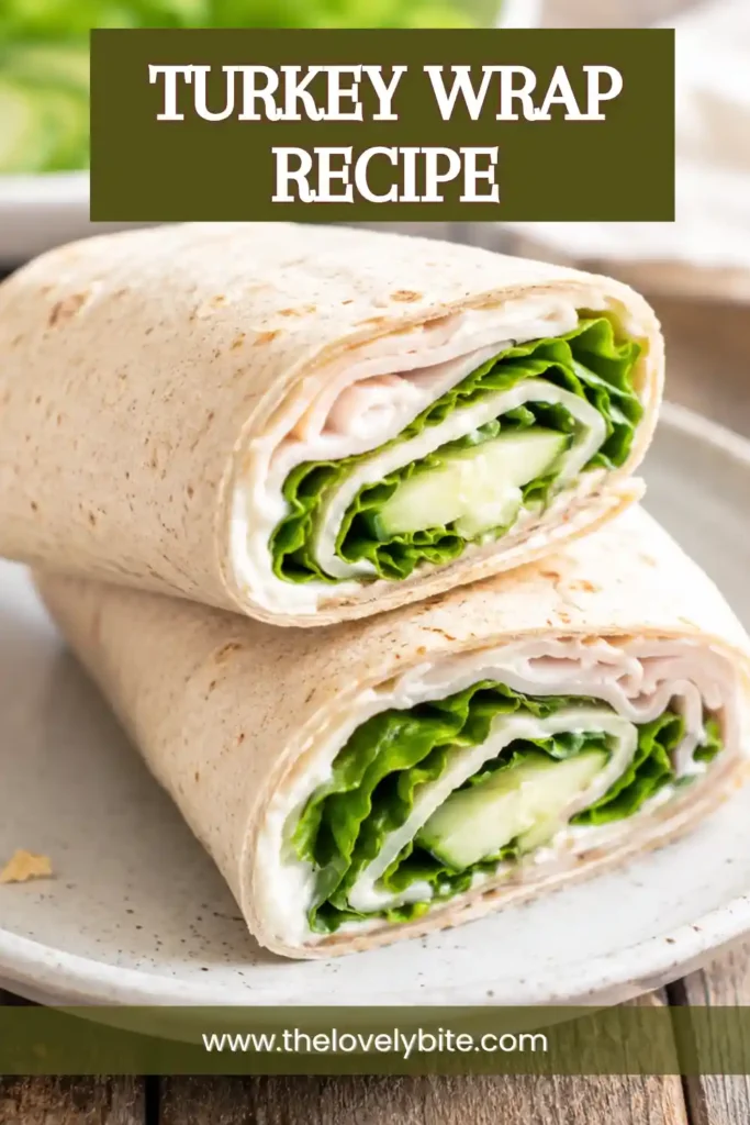 Whole wheat Turkey Wrap served with fresh vegetables and creamy avocado for an easy lunch.