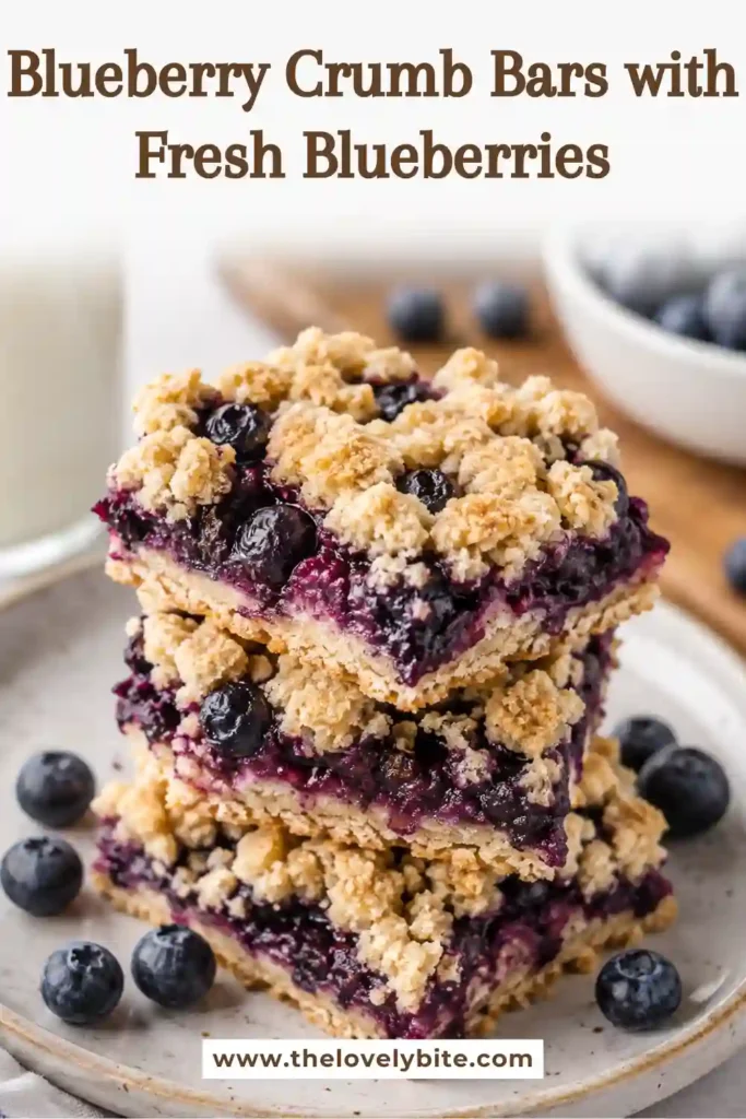 Homemade Blueberry Crumb Bars sliced into squares with buttery cinnamon crumble and fresh blueberry filling. Lemon zest adds brightness to this easy baked blueberry dessert.