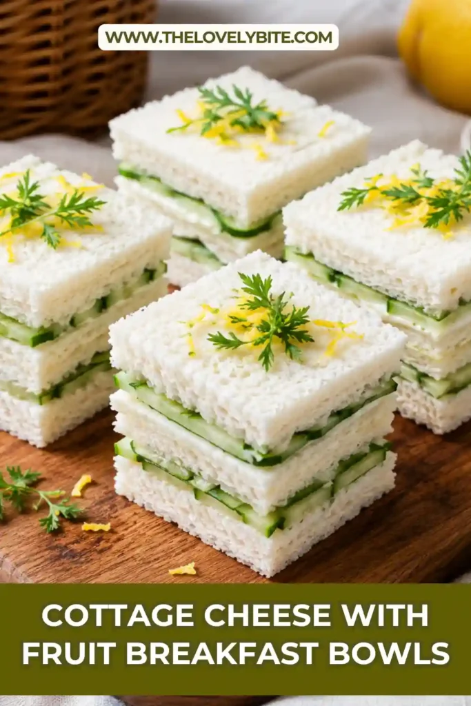 Fresh cucumber sandwiches made with whole wheat bread, cream cheese, and fresh dill are neatly sliced into triangles. These easy picnic sandwiches are crisp, creamy, and perfect for summer lunches.